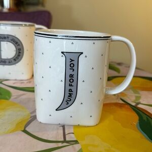 ANTHROPOLOGIE Cozy Monogram Mug “J” ! ☕️🥧🍁